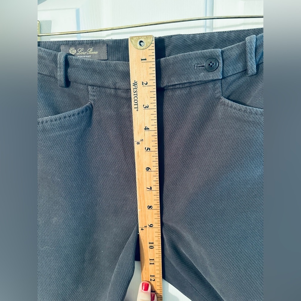LORO PIANA 46 Made Italy Old Money Luxury Gray Riding Pant Ankle Zips French Fly - Picture 12 of 16